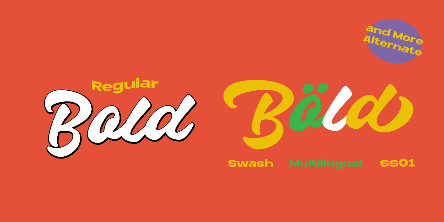 Beispiel einer Hazzard Bold-Schriftart